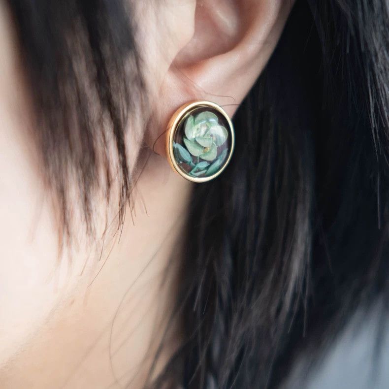 Kenzo KENZO Green and white flower ear clips vintage Size ONE SIZE - 3 Thumbnail
