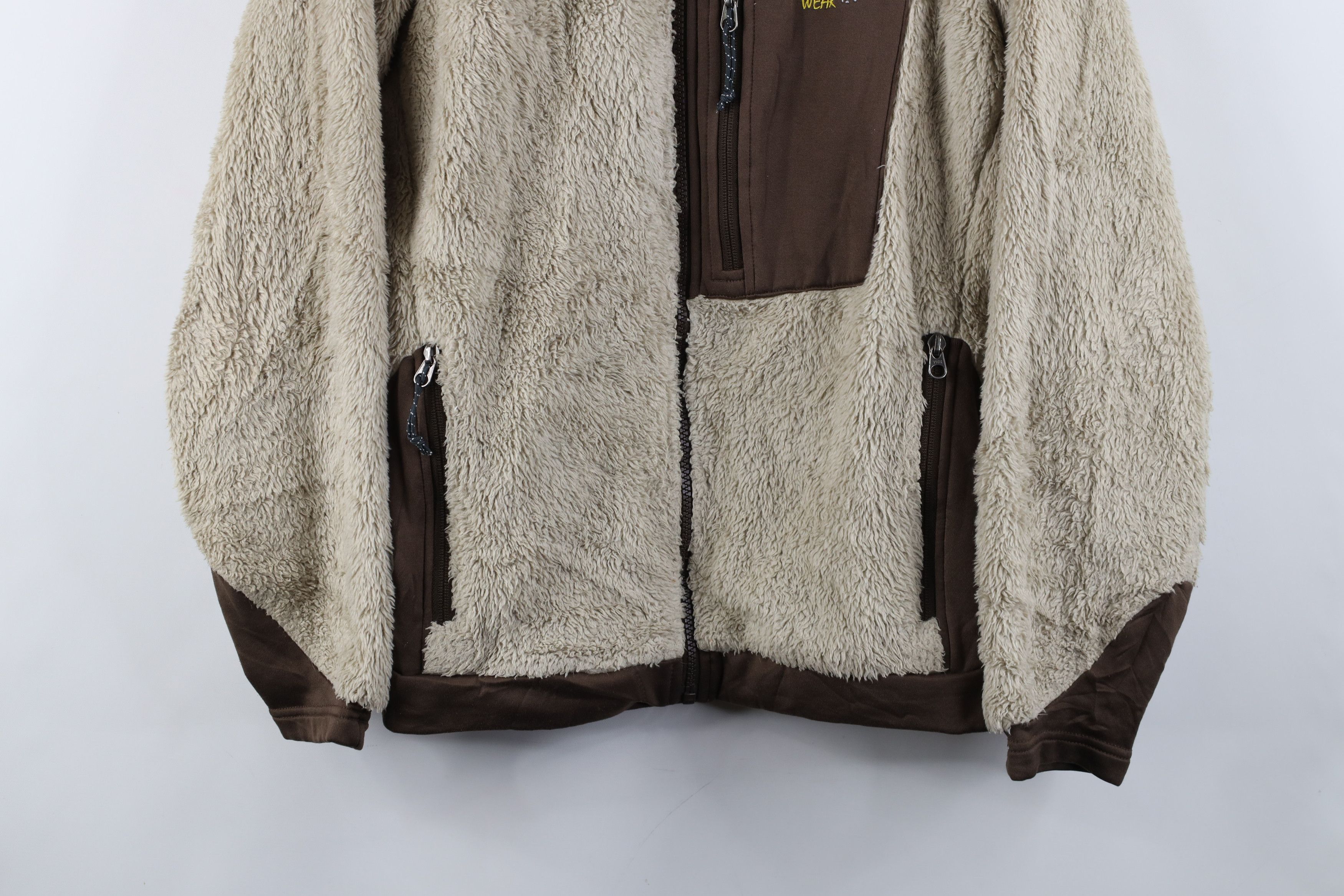 Mountain Hardwear × Vintage Mountain Hardwear Block Shag Fleece Full Zip Jacket Brown Size M / US 6-8 / IT 42-44 - 3 Thumbnail