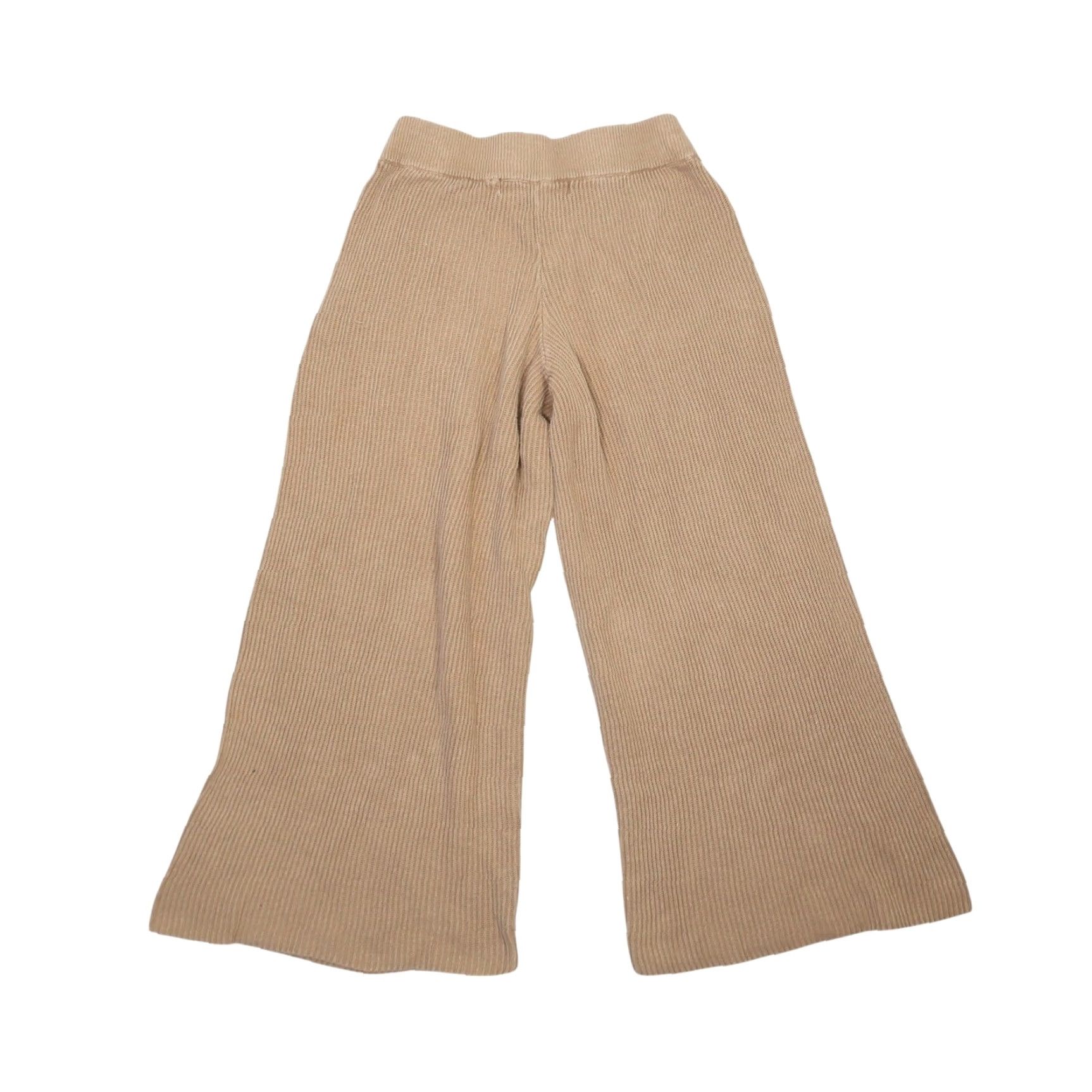 Free People Free People Beach Tan Linen and Cotton Knit Wide Leg Pants S Women's Pants Casual Bohemian Mid 90s? Size 28" / US 6 / IT 42 - 2 Thumbnail