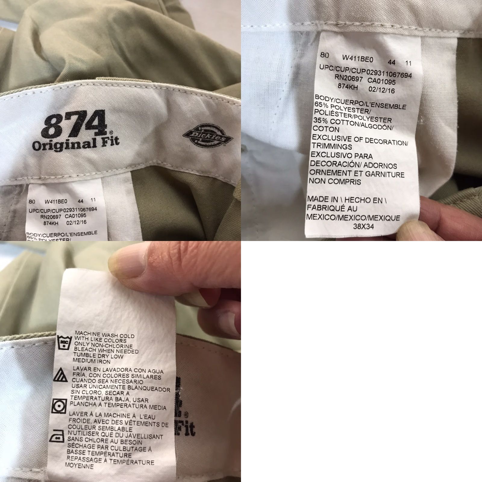 Dickies Dickies 874 Original Fit Beige Pants Mexico Size 38X34 Size US 38 / EU 54 - 8 Thumbnail