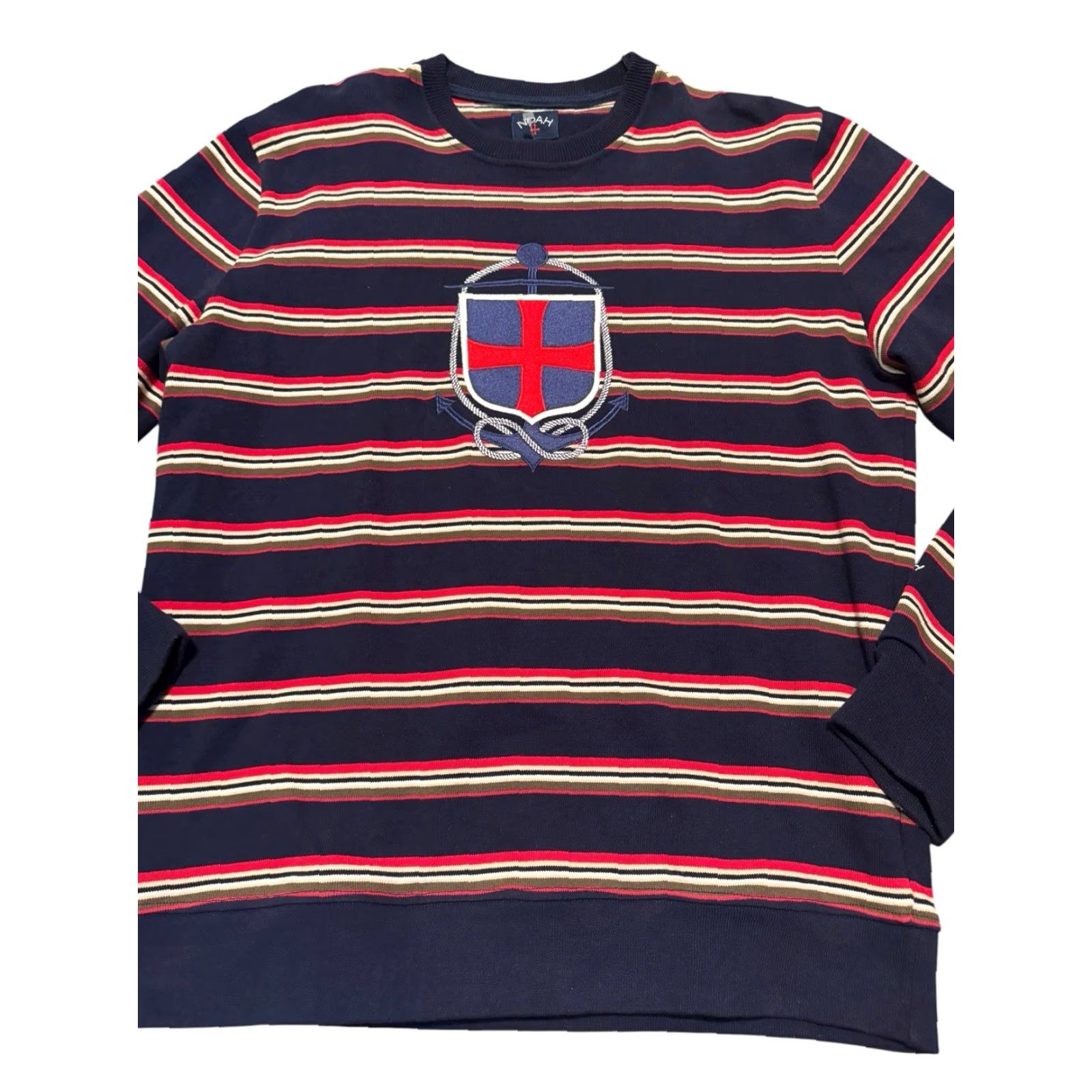 Noah NOAH NY Nautical Stripe Core Logo Anchor Sweatshirt FW17 AUTHENTIC Size L Rare Size US L / EU 52-54 / 3 - 5 Thumbnail