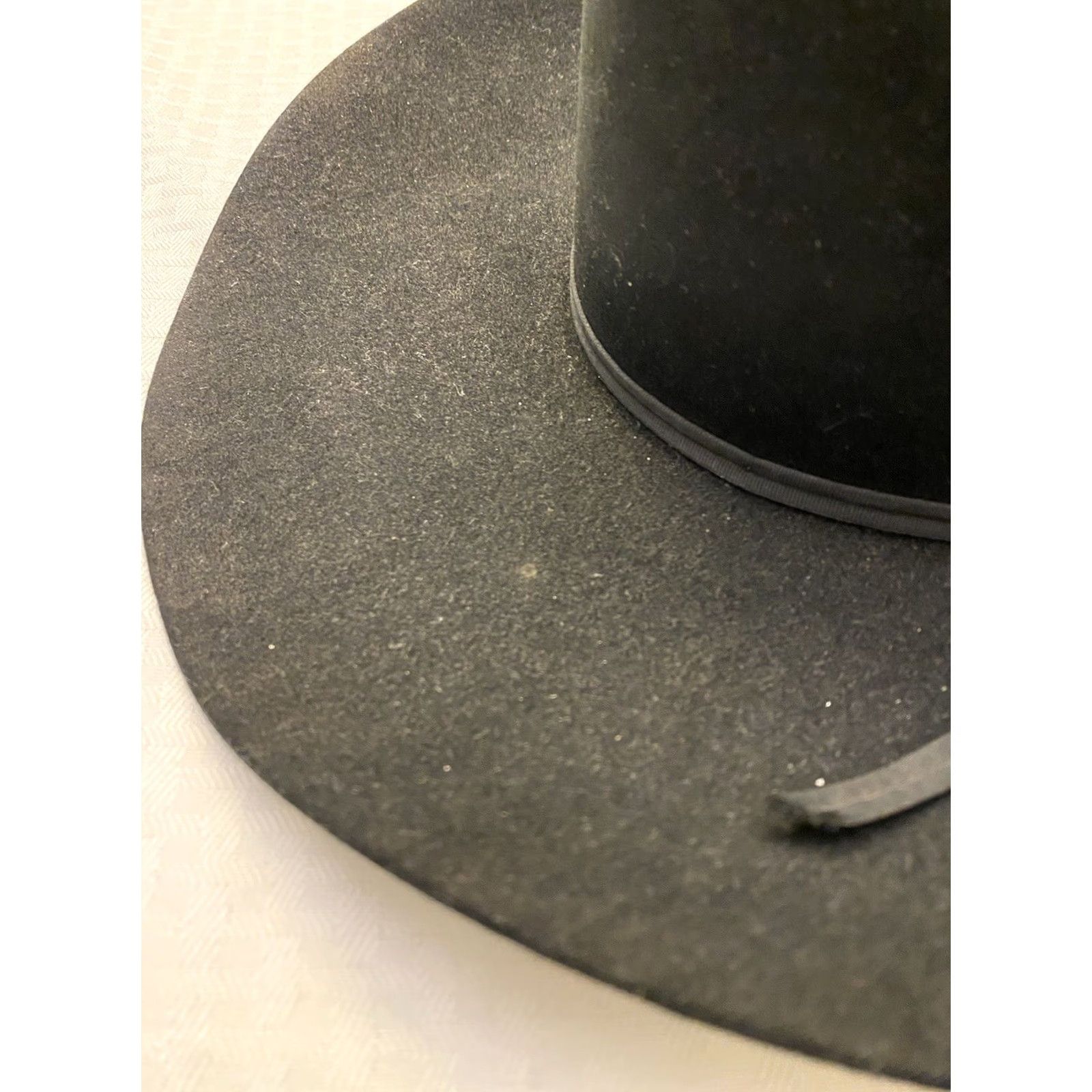 Vintage VINTAGE Resistol 4X Beaver Rancher Quarter Horse Cowboy Hat Black 6-7/8 L Mens Cowboy Hat Size ONE SIZE - 2 Thumbnail