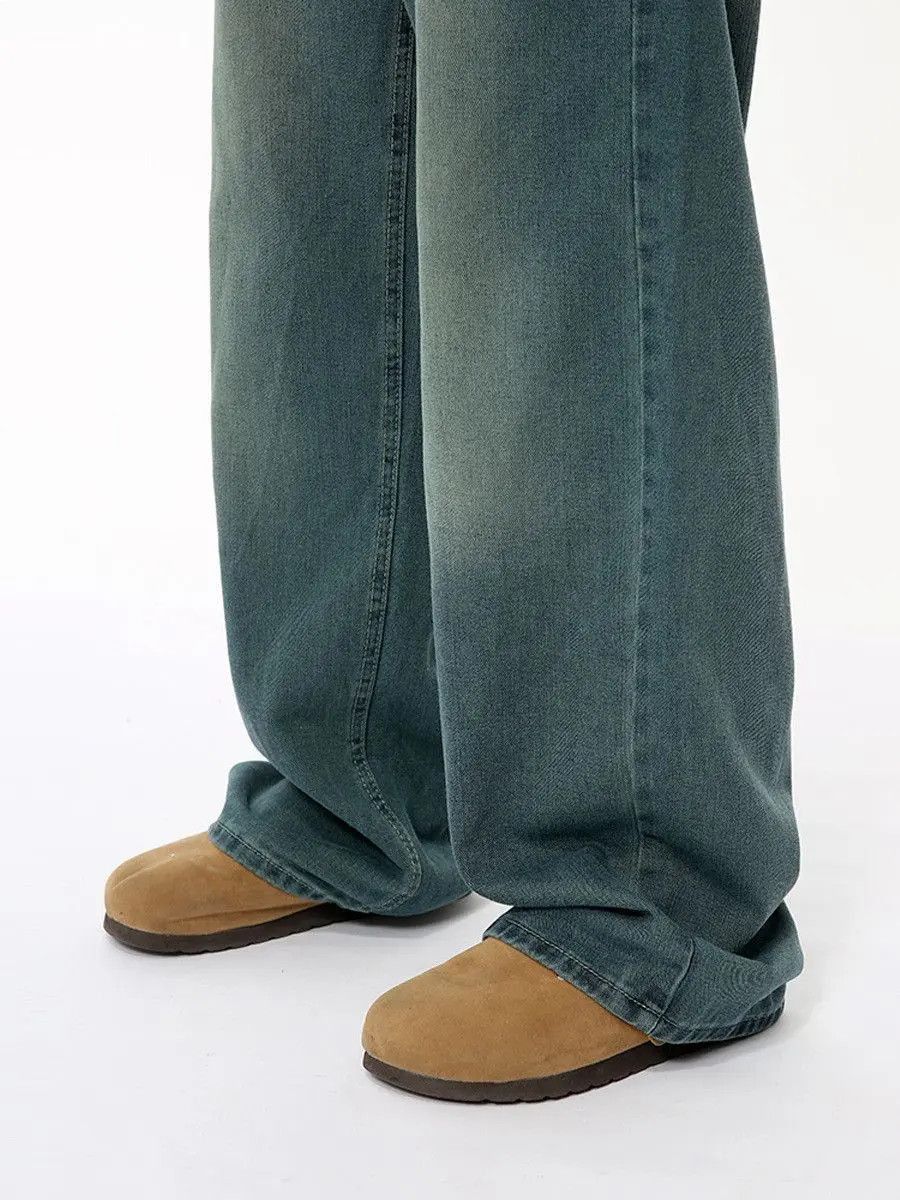 Japanese Brand Retro loose straight leg high street jeans Size US 32 / EU 48 - 3 Thumbnail