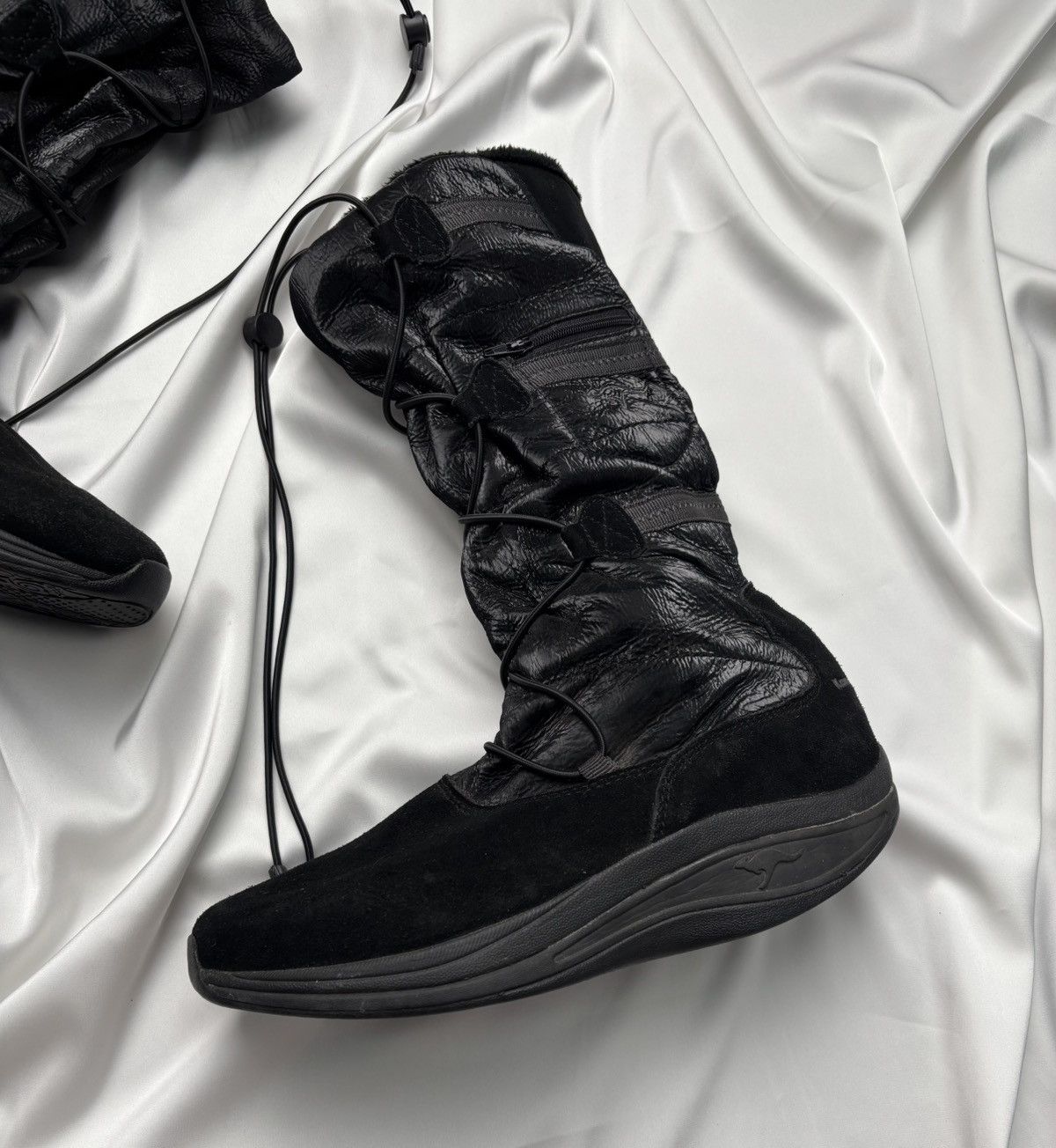 KangaROOS Kangaroos adjustable black goth boots with straps Size US 9 / IT 39 - 2 Thumbnail