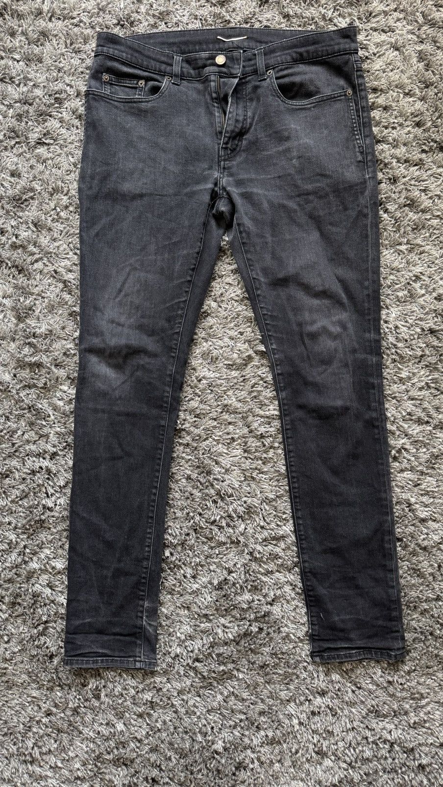 Saint Laurent Paris Saint Laurent Slim fit Black denim Size US 33 - 1 Thumbnail