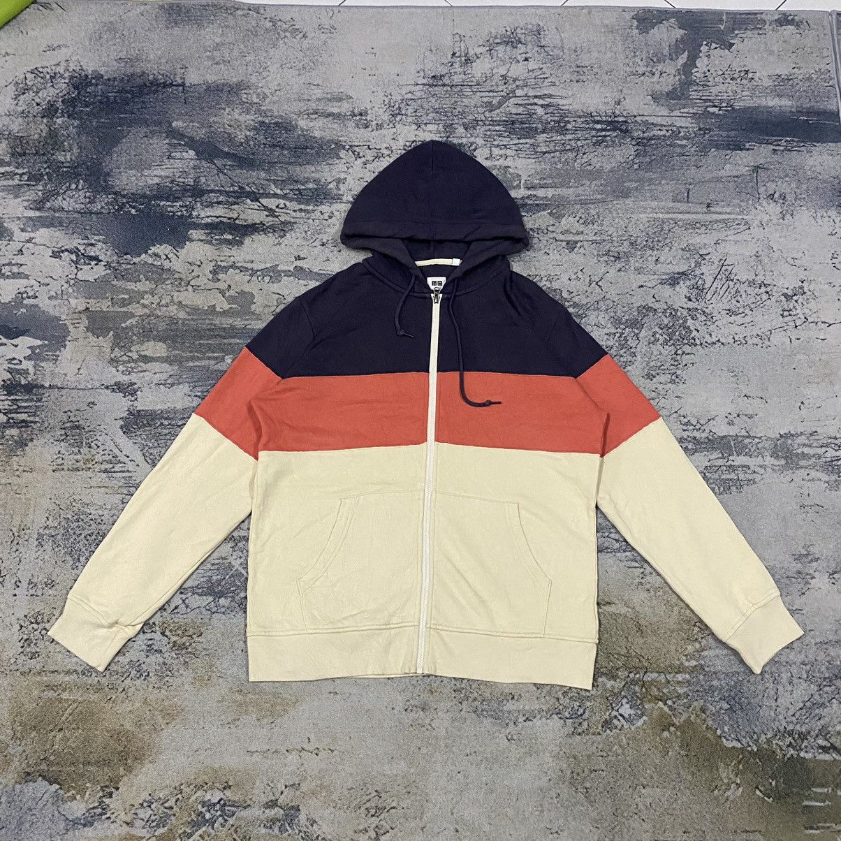 Japanese Brand × Uniqlo Gcw23🔥Vintage Japanese Brand Uniqlo Stripes Zipper Hoodies Size US L / EU 52-54 / 3 - 1 Thumbnail
