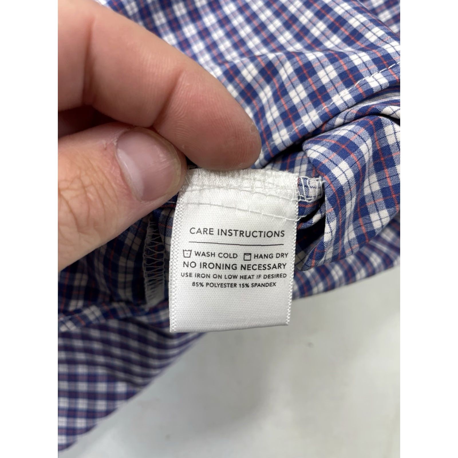 Mizzen+Main Mizzen+Main Mens Shirt L Blue Plaid Button Up Collared Slim Fit Twill Easy Care All Seasons City Classic Size US L / EU 52-54 / 3 - 7 Thumbnail
