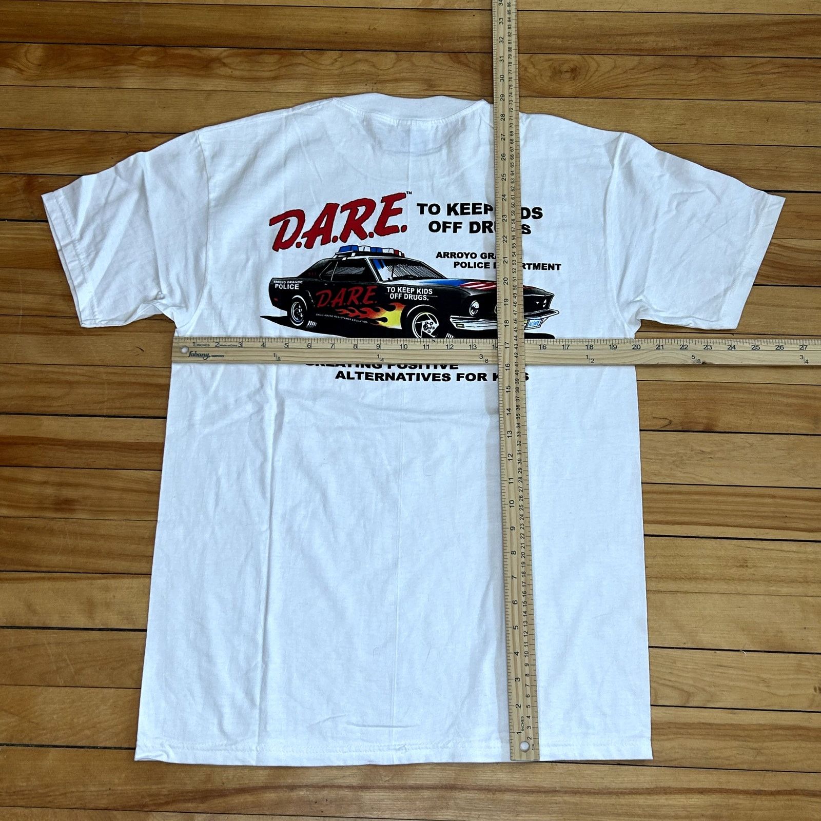 Hanes Y2K DARE Cop Car T-Shirt Medium Size US M / EU 48-50 / 2 - 2 Thumbnail