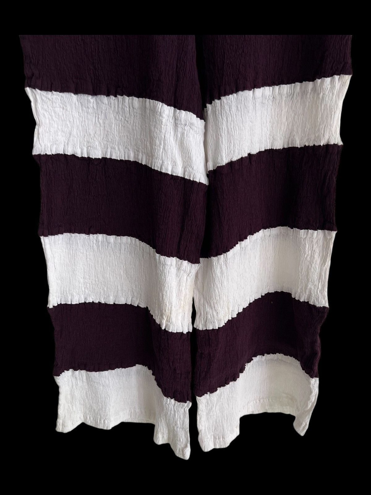 Issey Miyake Miyake TC Pleated Prisoner Striped Wide Leg Stretch Pants Size US 30 / EU 46 - 5 Thumbnail