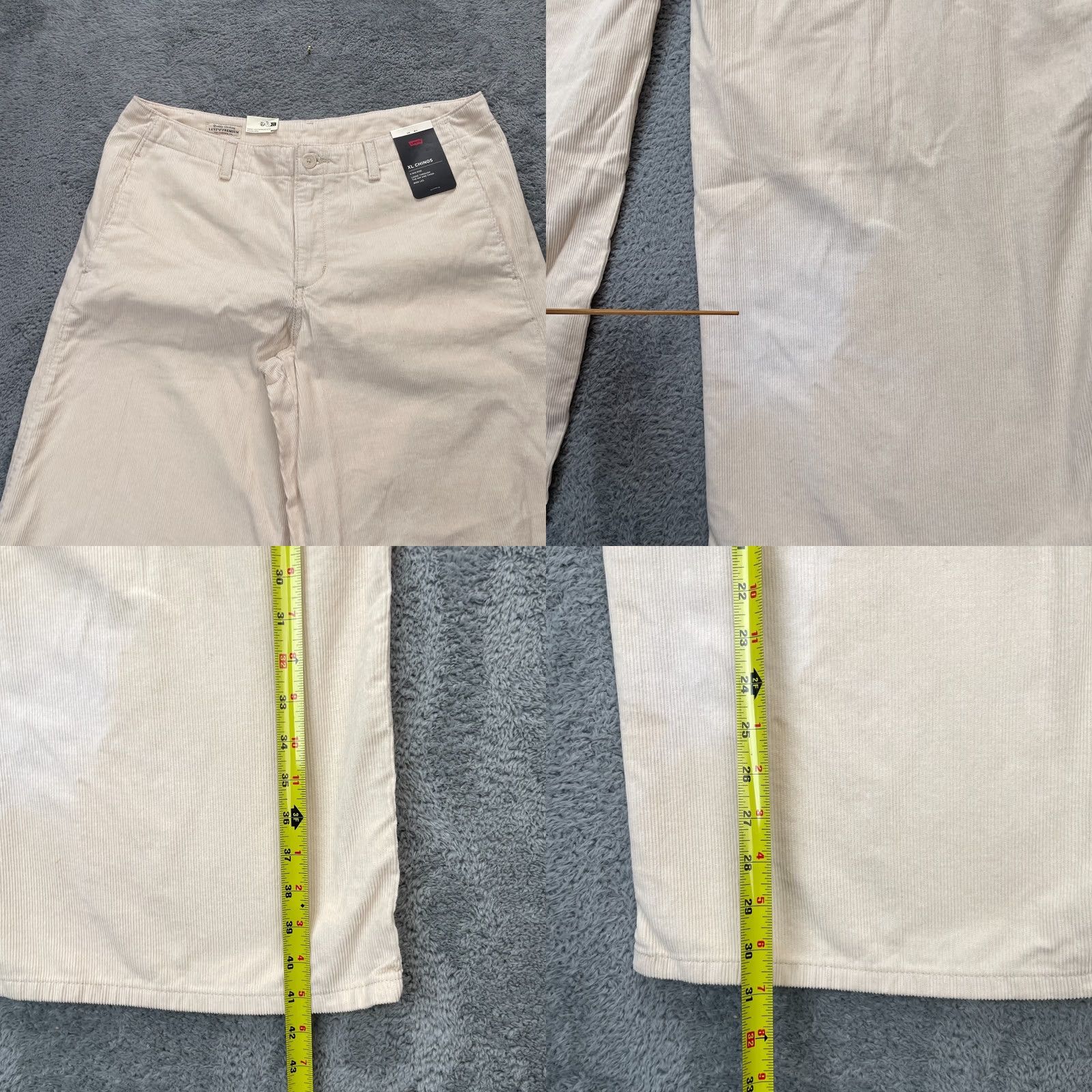 Levi's Levi's Pants Womens Beige Corduroy Cotton Mid Rise Baggy Wide Leg y2k 90s 36x31 Size 25" / US 0 / IT 36 - 8 Thumbnail