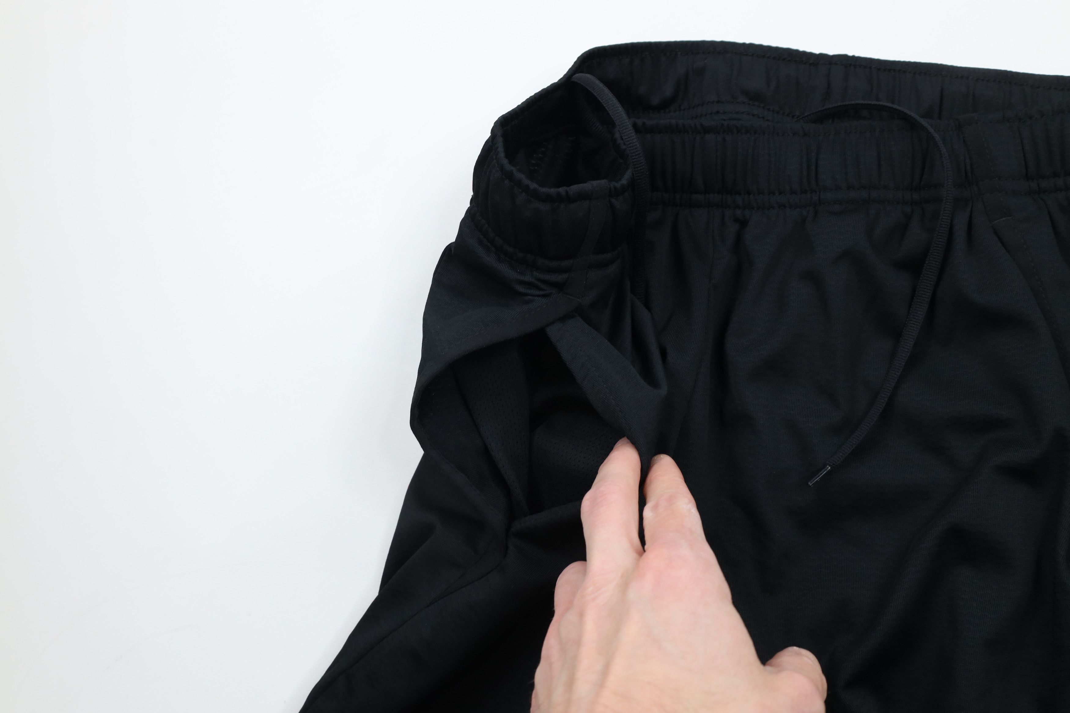 Nike × Vintage Vintage Nike Mini Swoosh Wide Leg Pants Black Polyester Size US 36 / EU 52 - 5 Thumbnail