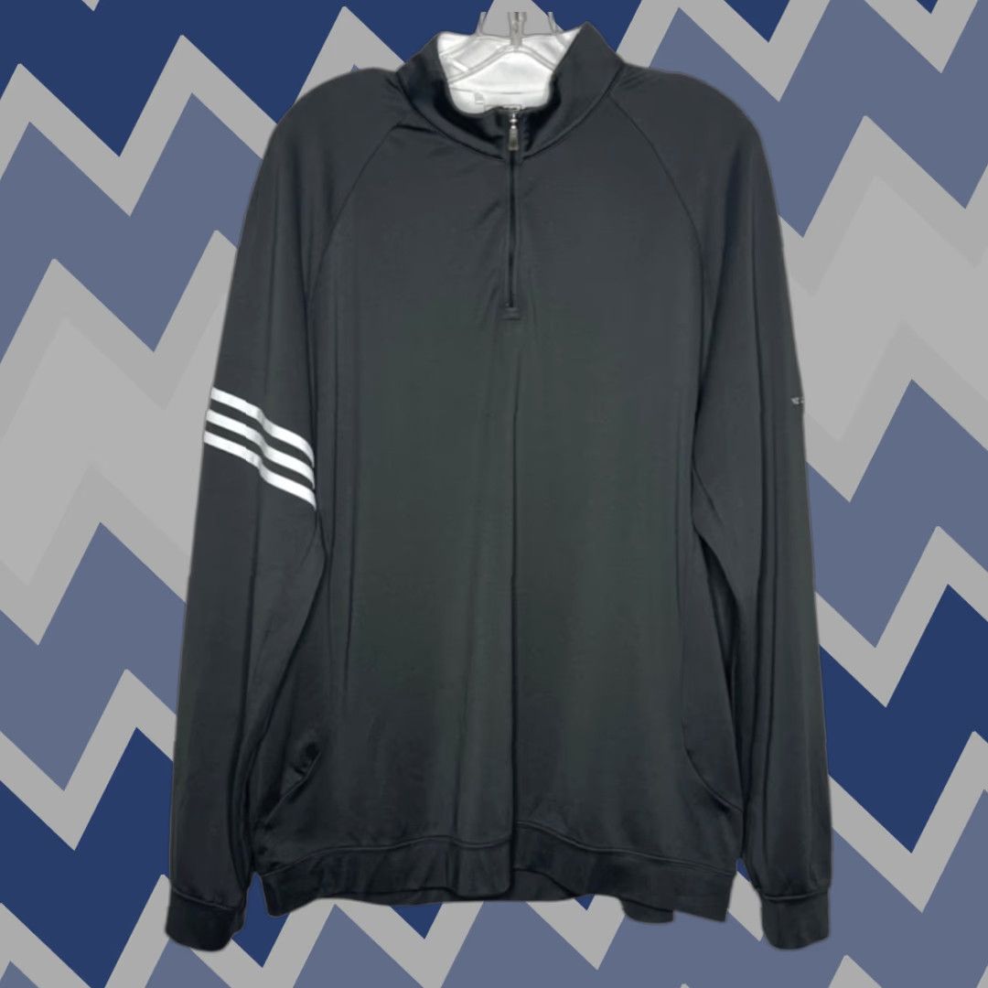 Adidas Adidas Golf Climalite 1/4 Zip Pullover Mens Large Gray Long Sleeve Athletic Top Size US L / EU 52-54 / 3 - 1 Thumbnail