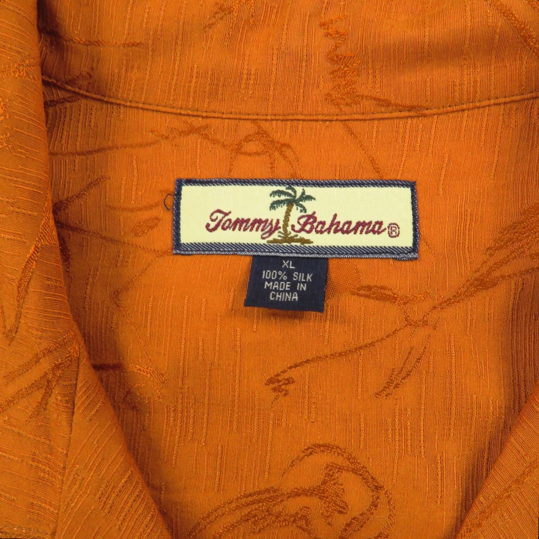 Tommy Bahama Tommy Bahama Silk Shirt XL Men Embroidered Jacquard Hawaiian Marlin Golf Button-Up Short Sleeve Size US XL / EU 56 / 4 - 7 Thumbnail