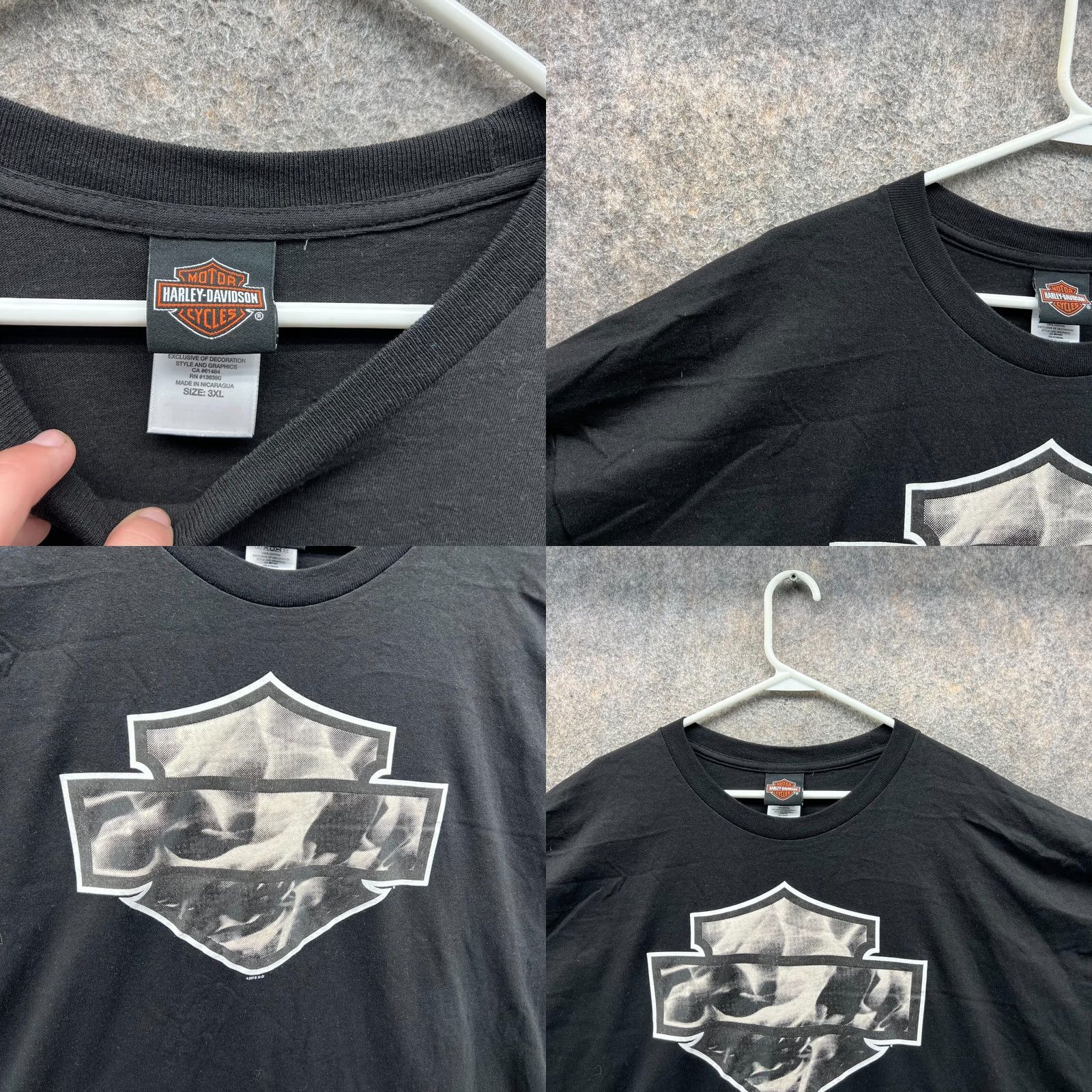 Harley Davidson Harley-Davidson Shirt Men 3XL Black Crewneck Tee Motorcycle Logo Vintage Size US XXL / EU 58 / 5 - 8 Thumbnail
