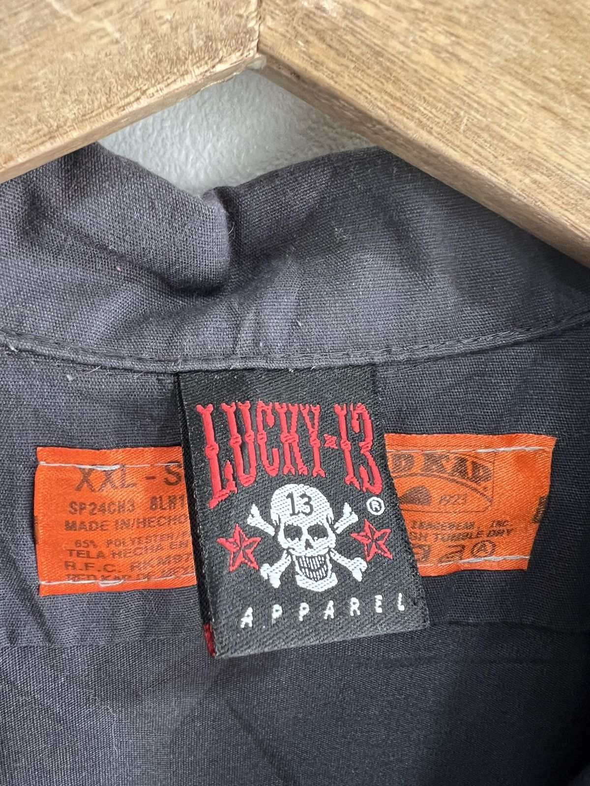 Vintage Vtg Lucky 13 Button Up Shirt plane bombs away cropped xxl Size US XXL / EU 58 / 5 - 4 Thumbnail