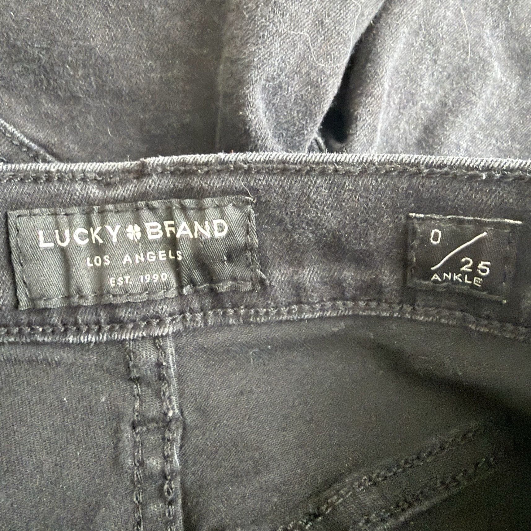 Lucky Brand Lucky Brand Black Mid Rise Skinny AVA ANKLE Jeans Womens Size 0x25 Size 25" / US 0 / IT 36 - 4 Thumbnail