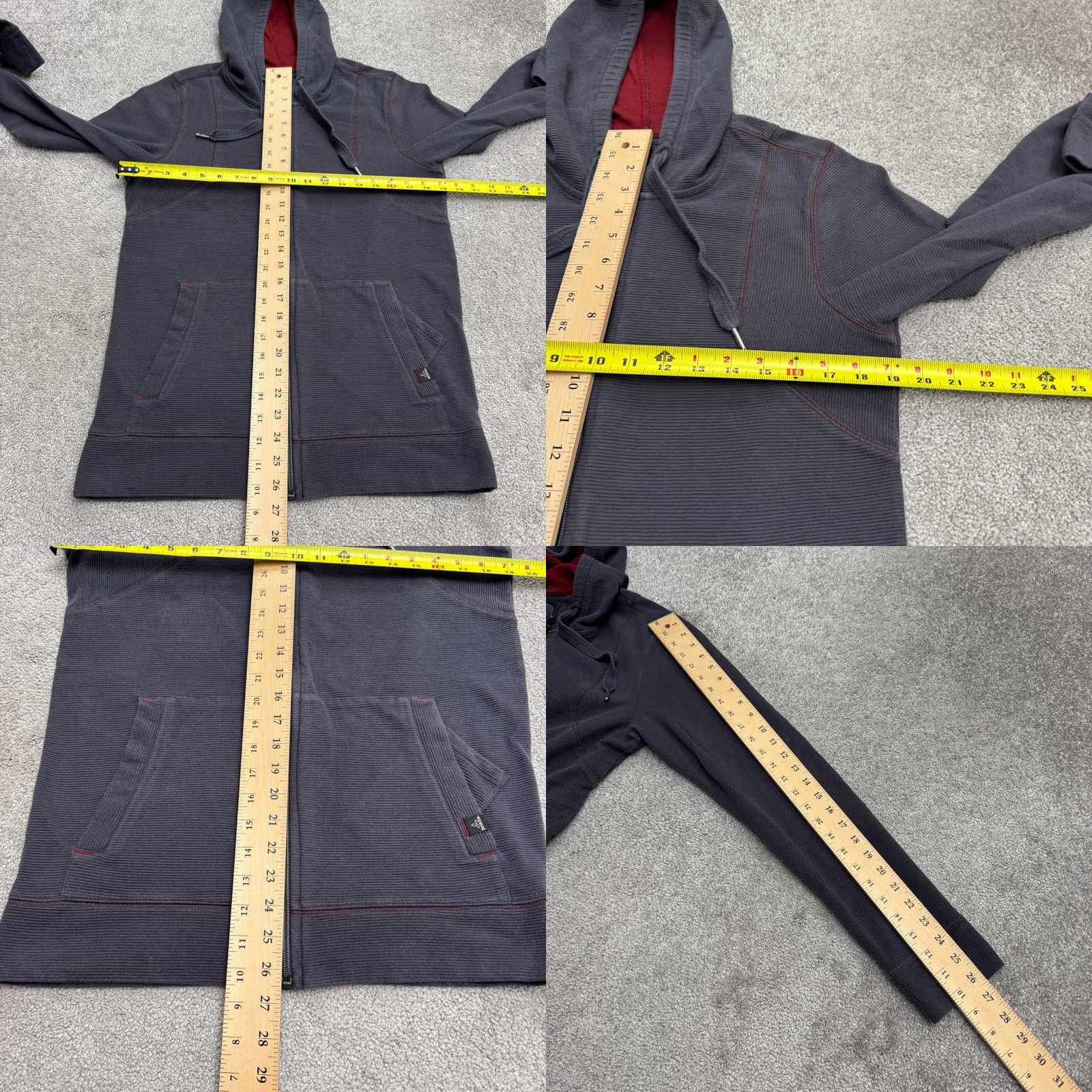Prana Prana Full Zip Hoodie Sweatshirt Womens M Charcoal Gray Outdoor Active Size M / US 6-8 / IT 42-44 - 8 Thumbnail