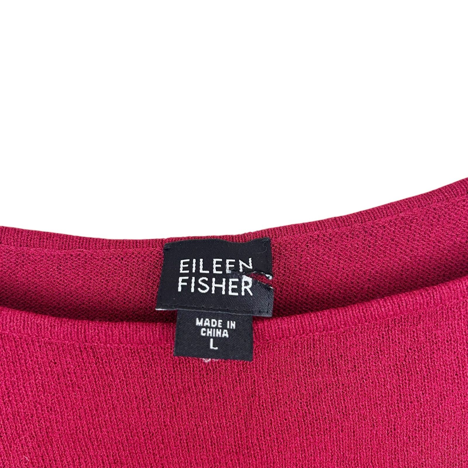 Eileen Fisher Eileen Fisher Red Knit Tank Top Sz L Size L / US 10 / IT 46 - 2 Thumbnail
