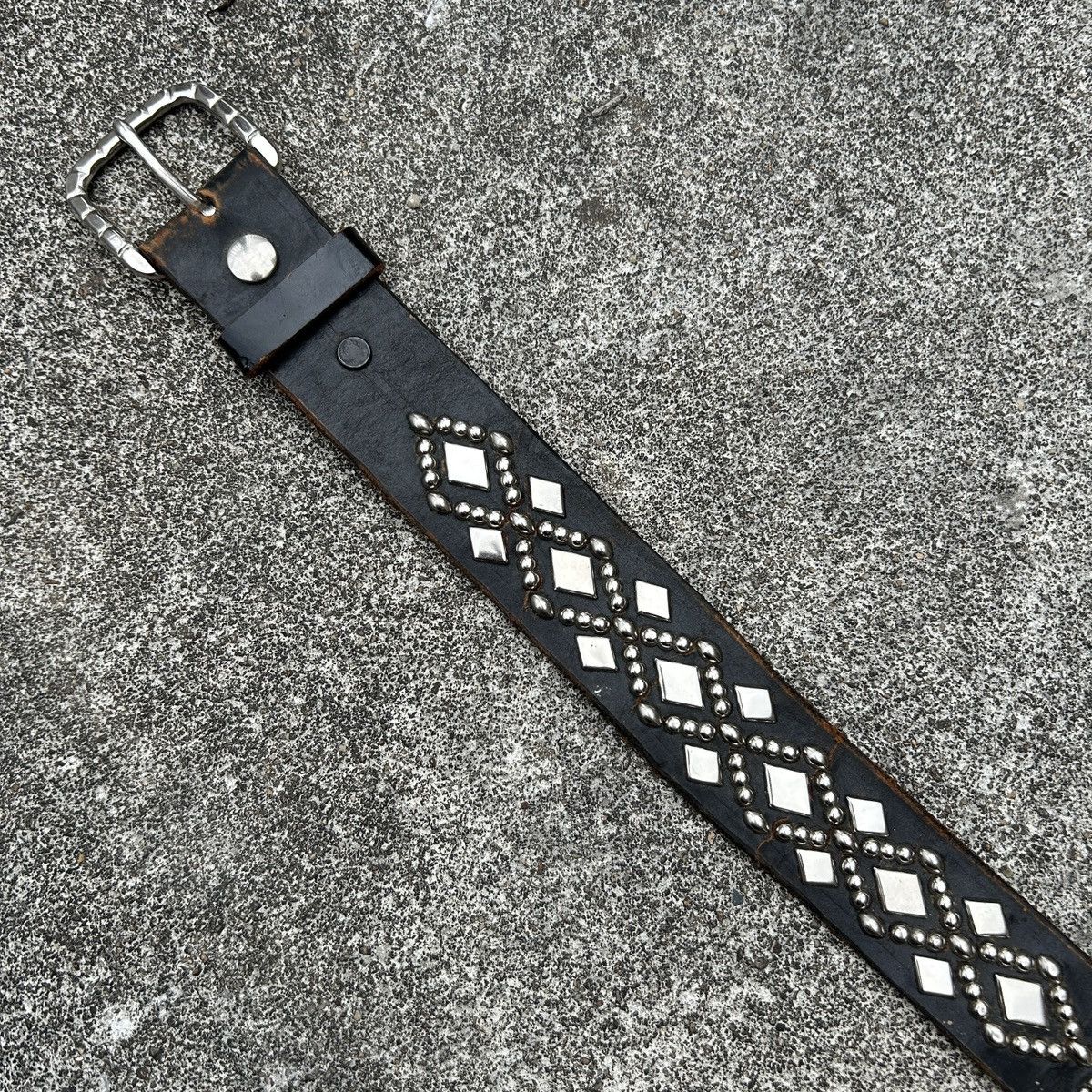Vintage Vintage studded leather belt Size ONE SIZE - 11 Thumbnail