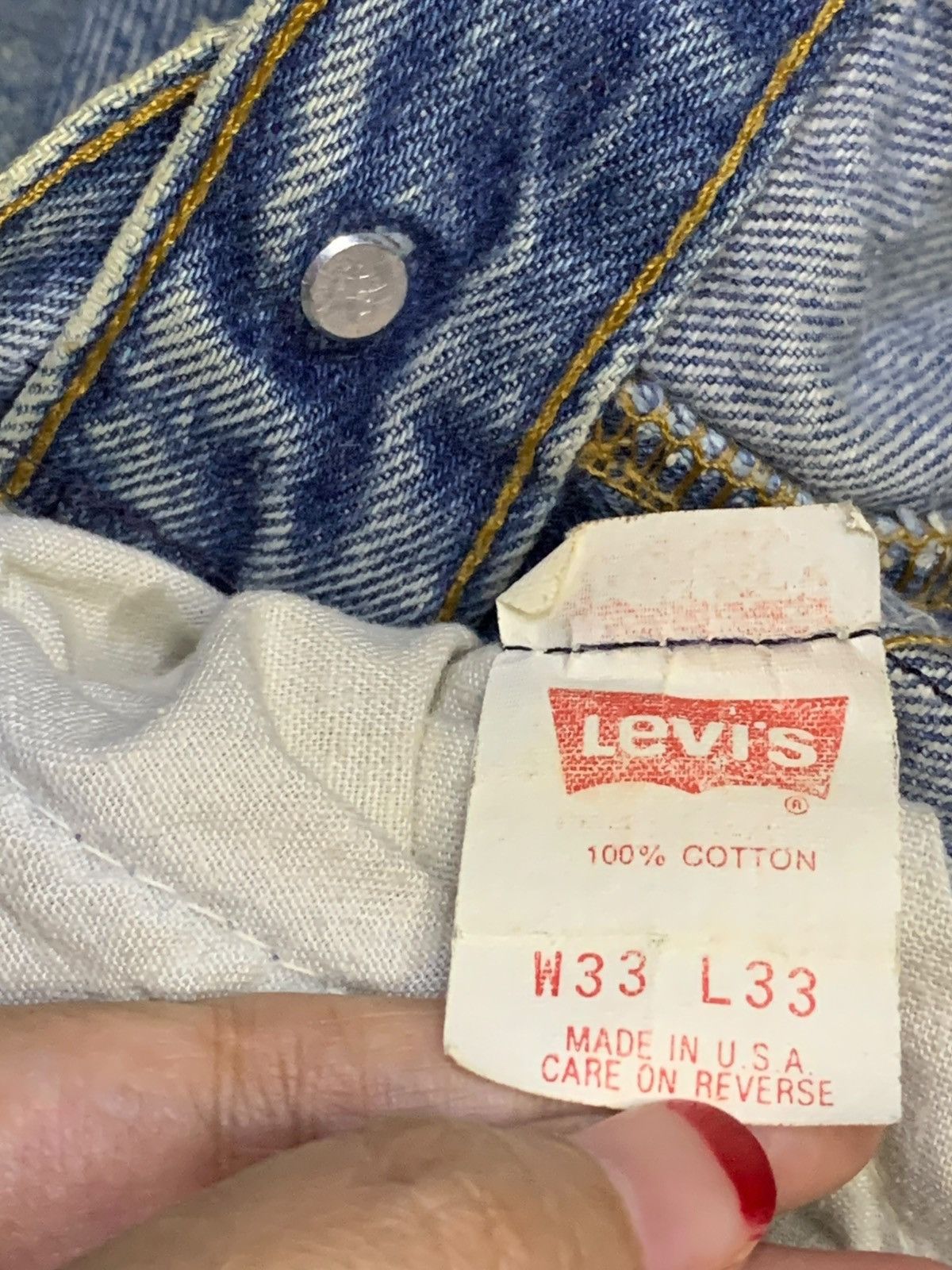 Levi's Vintage 90s Levis 501 Mud Wash Distressed Loose Jeans Size US 31 - 9 Thumbnail