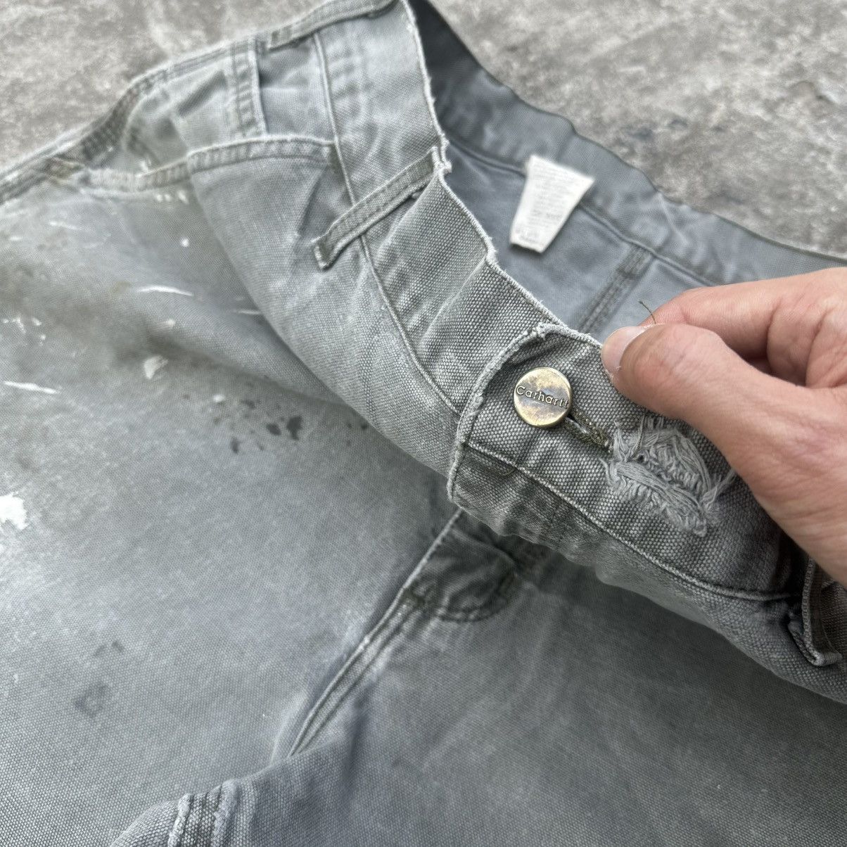 Carhartt × Vintage (36x28.5) Grail Vintage Distressed Carhartt Carpenter Moss Size US 36 / EU 52 - 7 Thumbnail