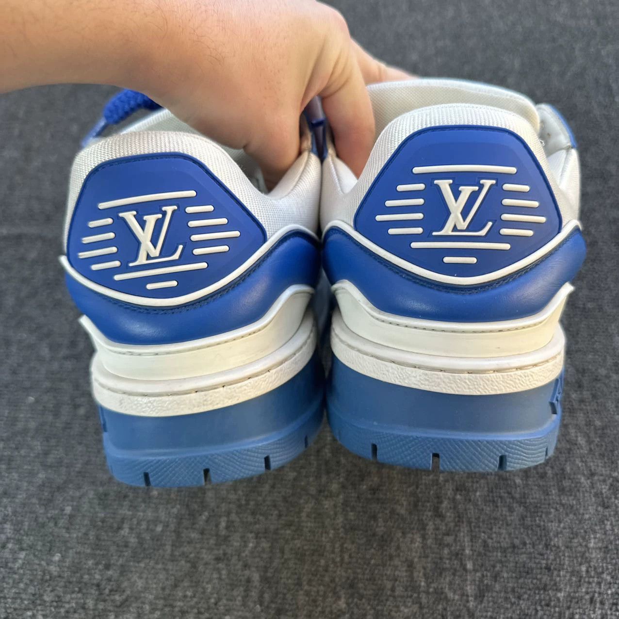 Louis Vuitton LV 95 New White Blue Pang Ding 41.5 Size US 8.5 / EU 41-42 - 3 Thumbnail