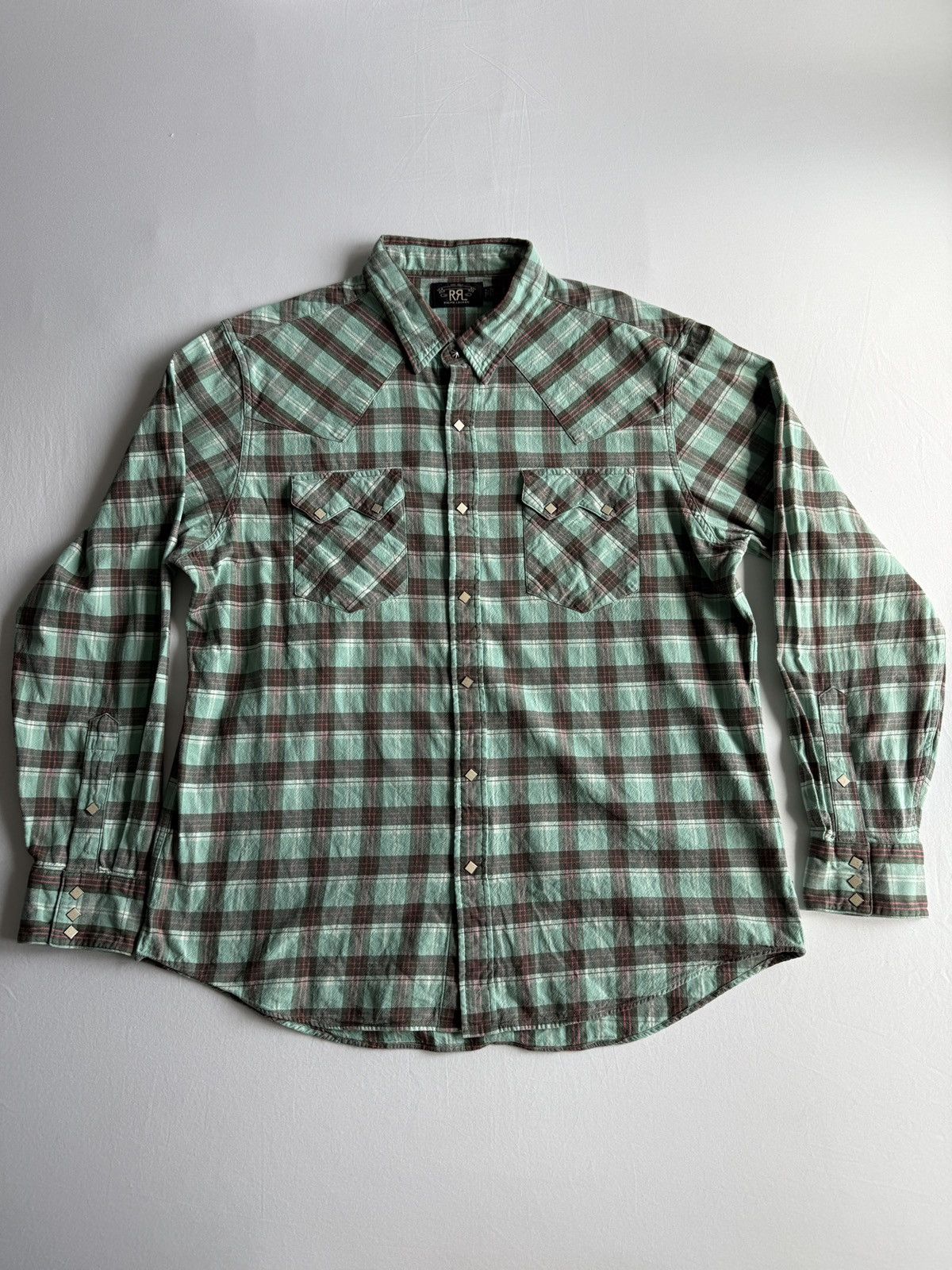 RRL Ralph Lauren Western Ranch Plaid Cotton Workshirt
