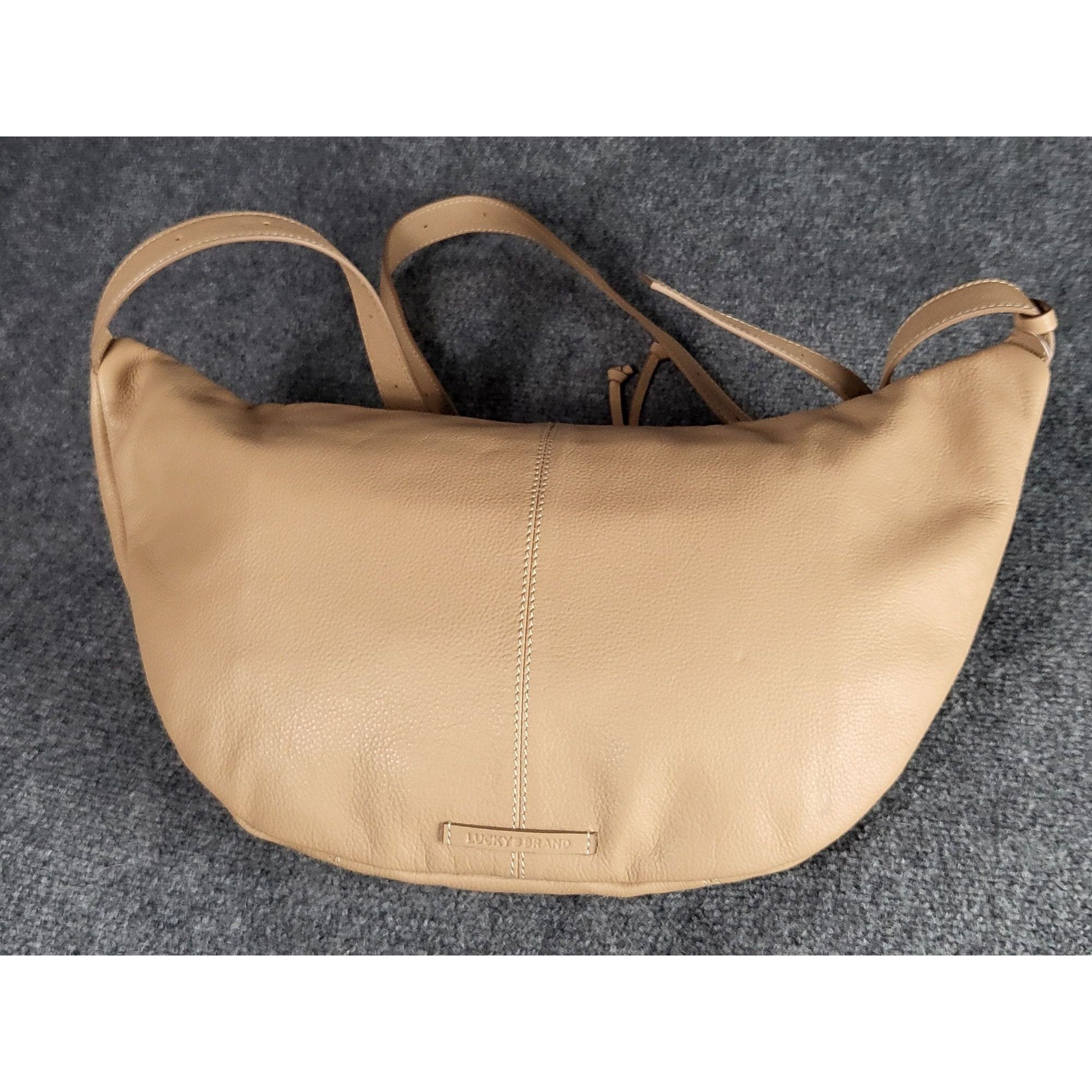 Lucky Brand Lucky Brand Pebbled Leather Lrg Feyy Sling Bag Adjustable Cr Size ONE SIZE - 4 Thumbnail