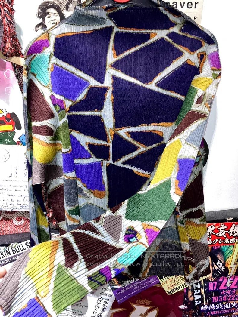 Issey Miyake Issey Miyake Colorful Tile Geometric Block Pleated Turtlen Size L / US 10 / IT 46 - 3 Thumbnail
