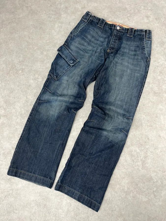 Armani 2000s Armani Blue Faded Denim Cargo Jeans Size US 32 / EU 48 - 5 Thumbnail