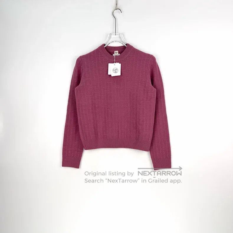 Hermes Hermes Pink Purple Full H Wool Sweater Size S / US 4 / IT 40 - 3 Thumbnail