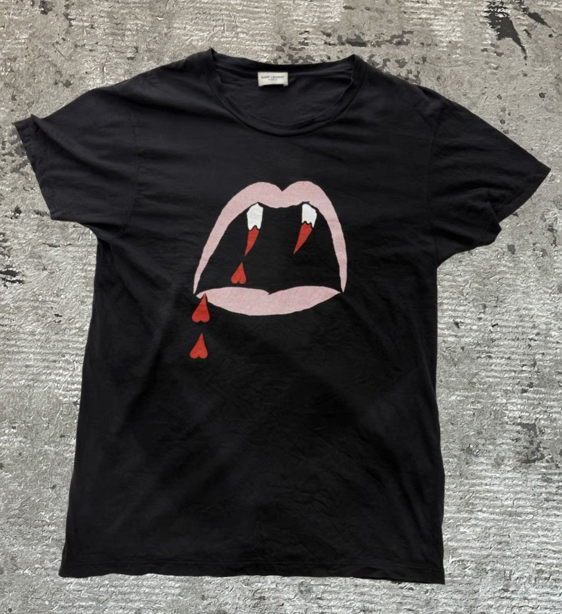 激レアSAINT LAURENT Blood Luster 46サイズ Saint Laurent 2016 Blood Luster T-Shirt - Black T-Shirts