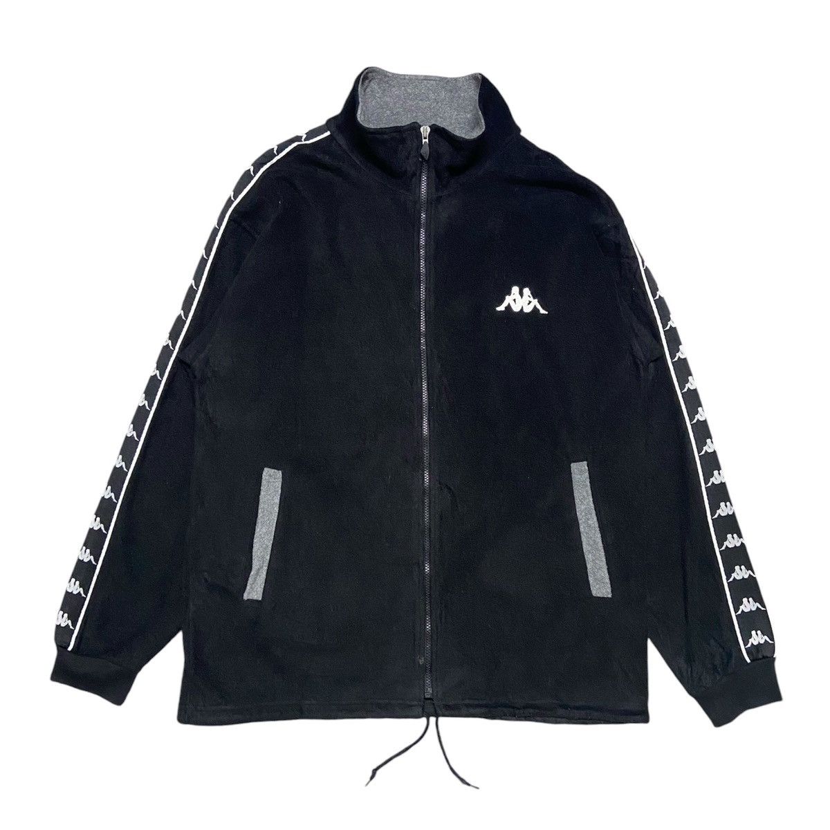 Kappa × Vintage Vintage Kappa Sidetape Big Logo Fleece Jacket Size US L / EU 52-54 / 3 - 2 Thumbnail