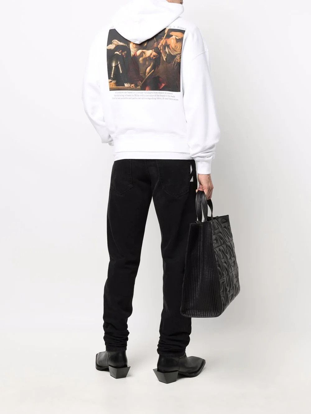 OFF-WHITE Oversize fit Caravaggio Painting Hoodie White/Black