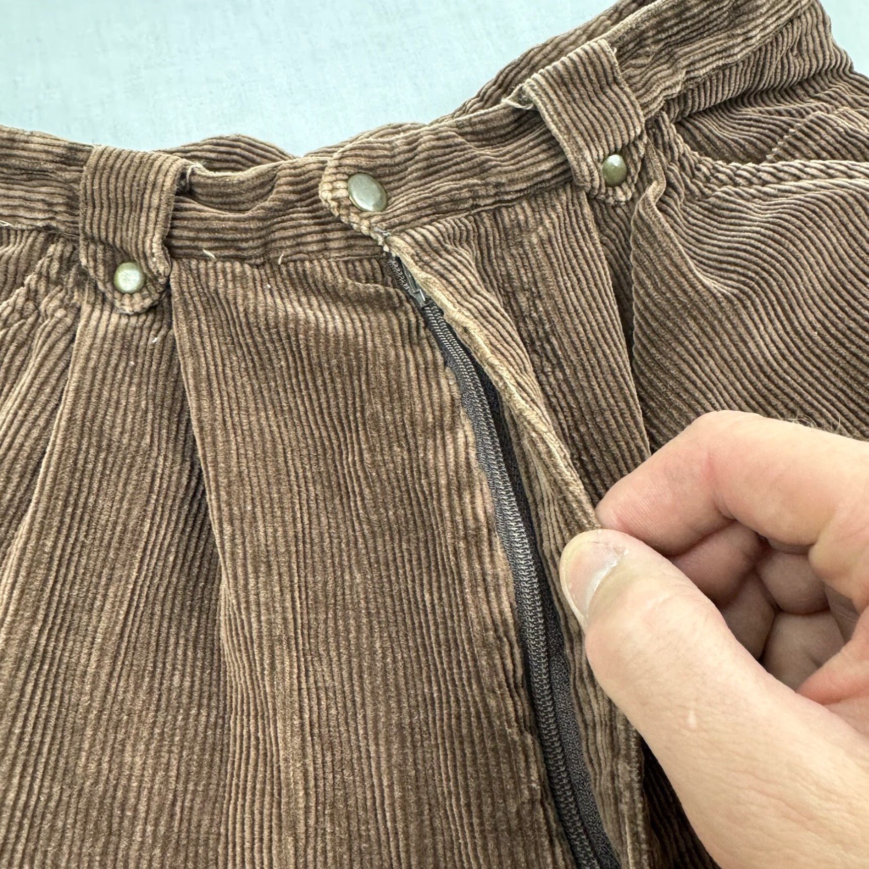 Vintage Vintage Skiva Corduroy Pants Womens 11/12 Brown Classic Hipster 1970s Disco Size 32" / US 10 / IT 46 - 4 Thumbnail