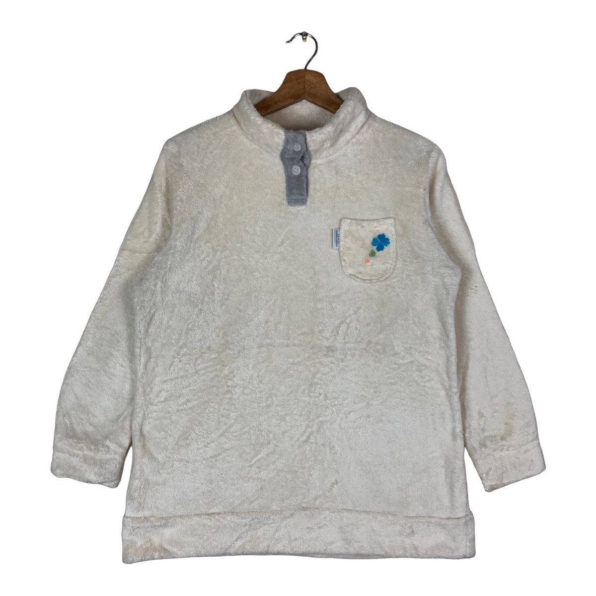 Kansai Yamamoto Vintage Kansai Yamamoto Femme Quarter Button Pullover Jumper Size US M / EU 48-50 / 2 - 1 Thumbnail