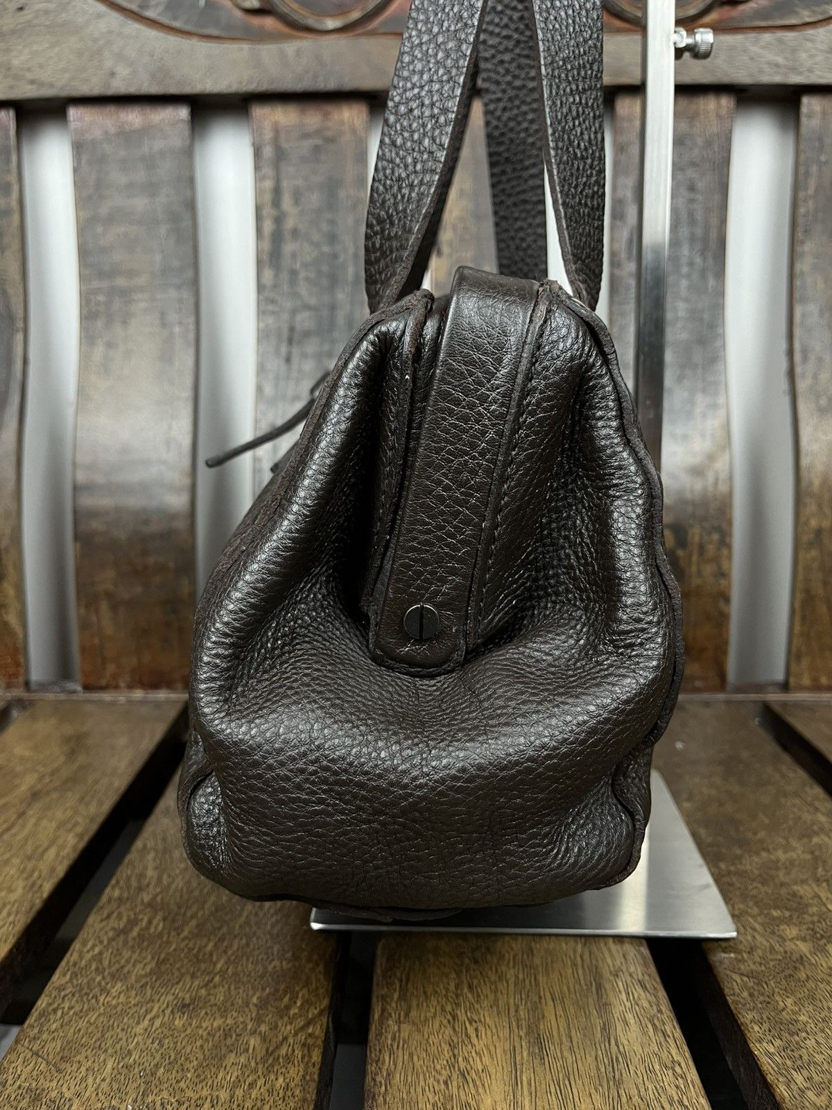Miu Miu Miu Miu 90s Studded Grained Leather Shoulder Bag - Archive Size ONE SIZE - 14 Thumbnail
