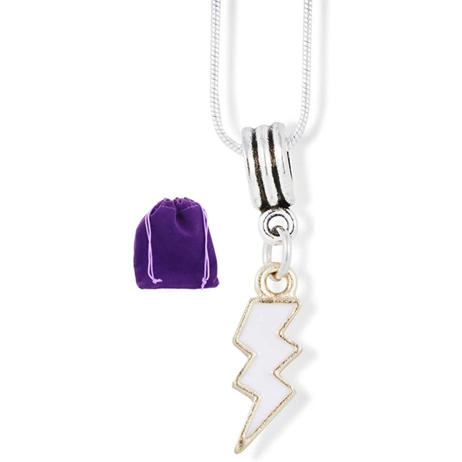 & Other Stories Lightning Bolt White Lightening Charm Snake Chain Necklace Size ONE SIZE - 1 Thumbnail