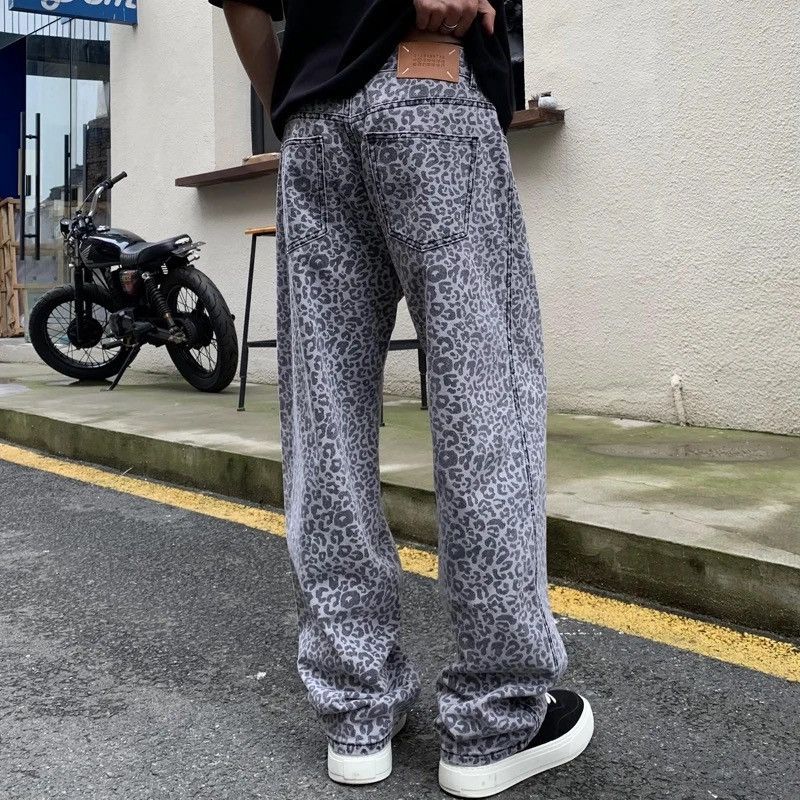 Japanese Brand × Vintage Streetwear Leopard Print Loose Casual Jeans Pants Size US 30 / EU 46 - 4 Thumbnail