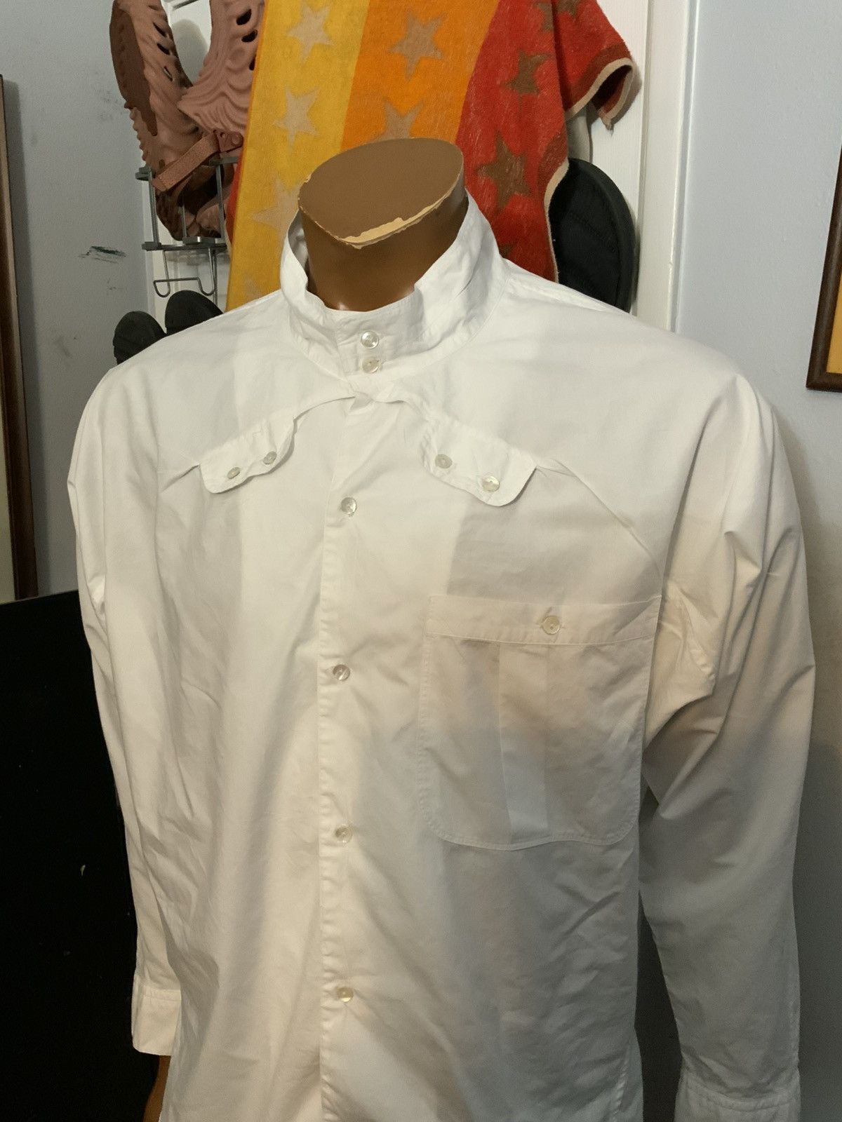 Japanese Brand × Vintage Vintage Shin Hosokawa Pashu Made In Japan Button Dress Shirt Size US S / EU 44-46 / 1 - 13 Thumbnail
