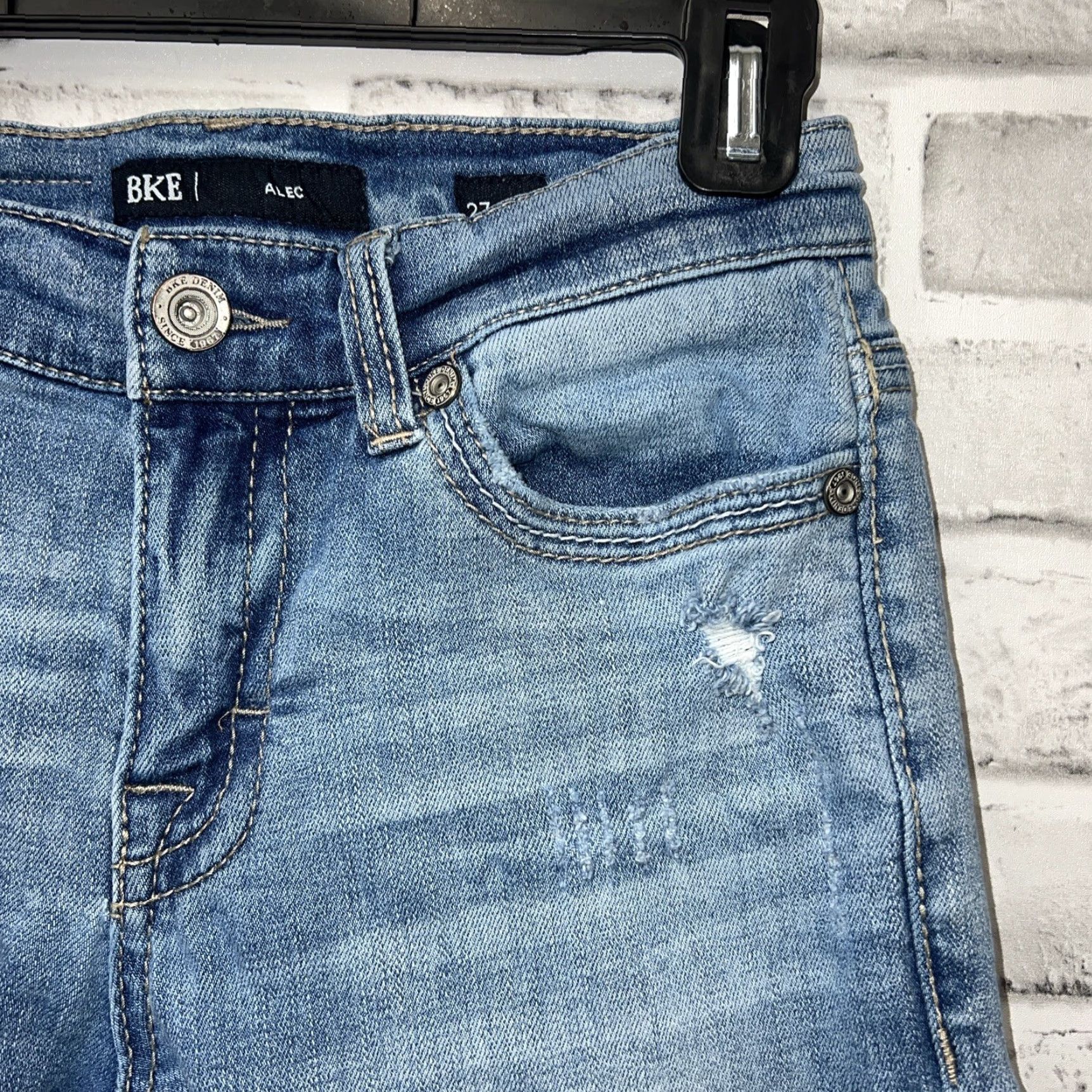 BKE BKE Alec Blue Jeans 27x32 Straight Mens Size US 27 - 2 Thumbnail