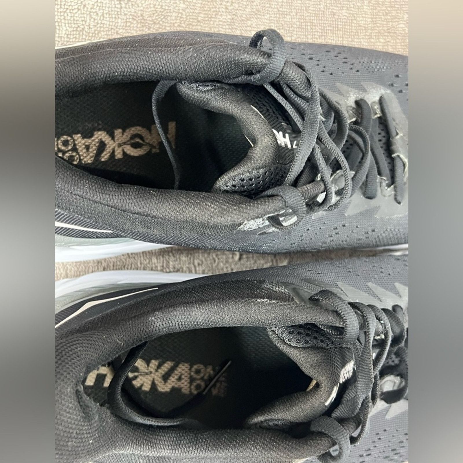 Hoka Hoka One One Clifton 7 Mens Size 11.5 Black Running Shoes Size US 11.5 / EU 44-45 - 9 Thumbnail