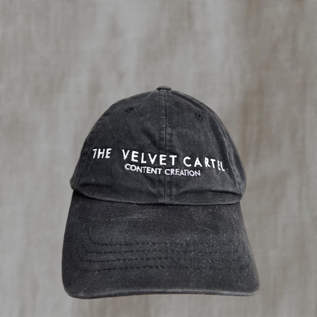 Velvet Unbranded Velvet Cartel Contect Creation Adjustable Hat Cap Men Adult Casual Black Cotton Polyester Baseball Cap Size ONE SIZE - 1 Thumbnail