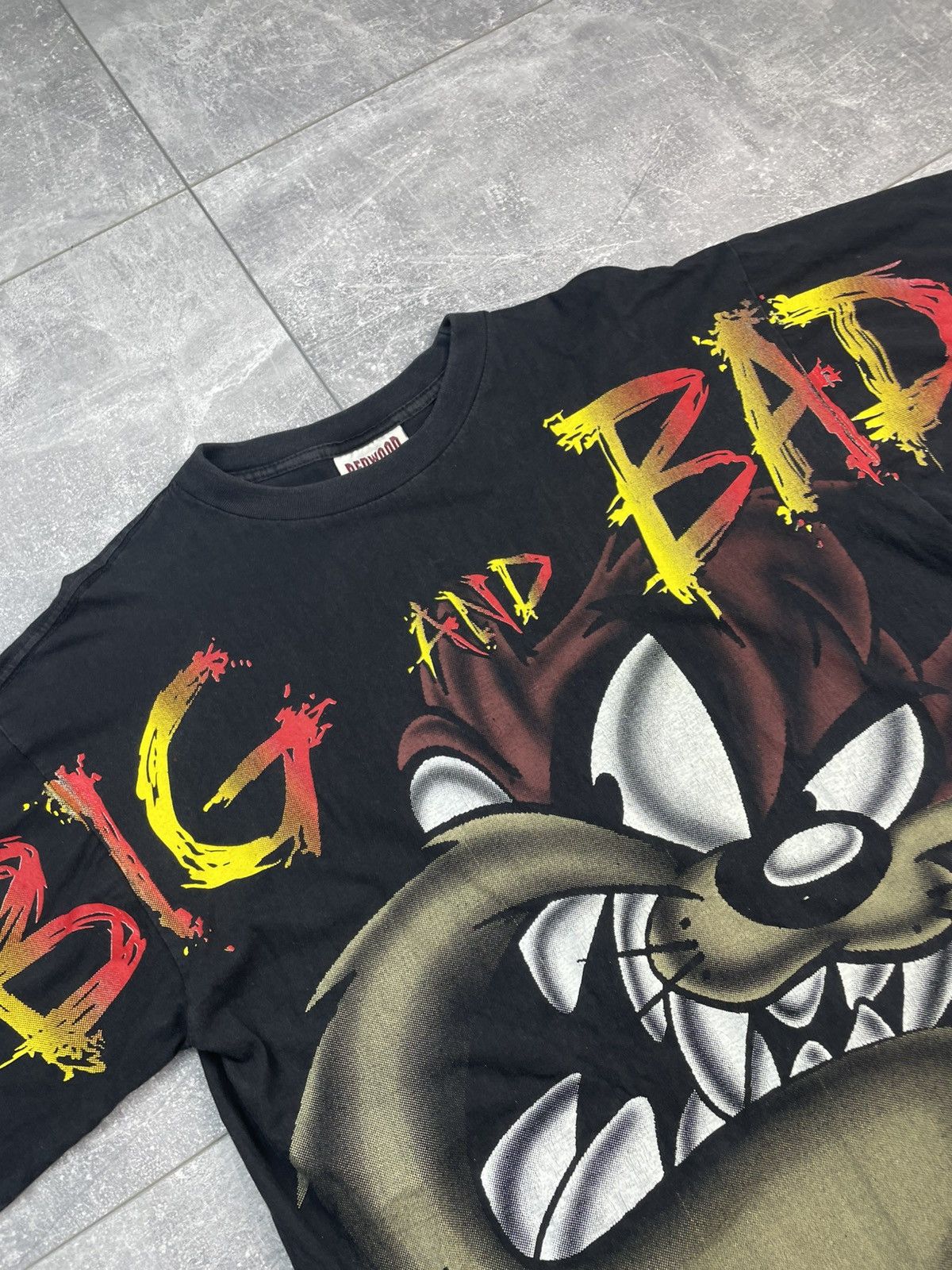 Warner Bros Looney Tunes 1996 Taz Big and Bad Big Logo Vintage T-shirt Size US XL / EU 56 / 4 - 4 Thumbnail