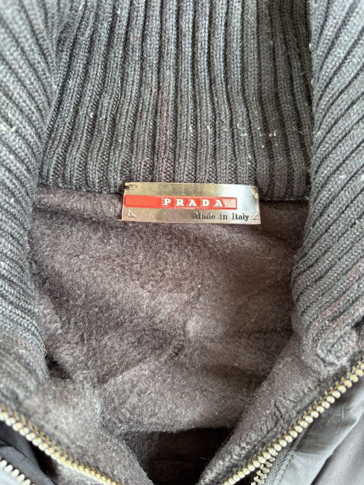 Prada Vintage Prada Linea Rossa Jumper Mens Black 1/4 Zip Size US L / EU 52-54 / 3 - 9 Thumbnail