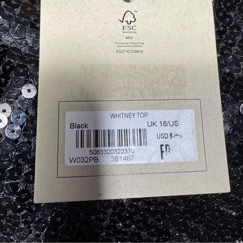 Allsaints NWT New AllSaints Whitney Sequin High-Neck Blouse Size 12 Size XL / US 12-14 / IT 48-50 - 7 Thumbnail