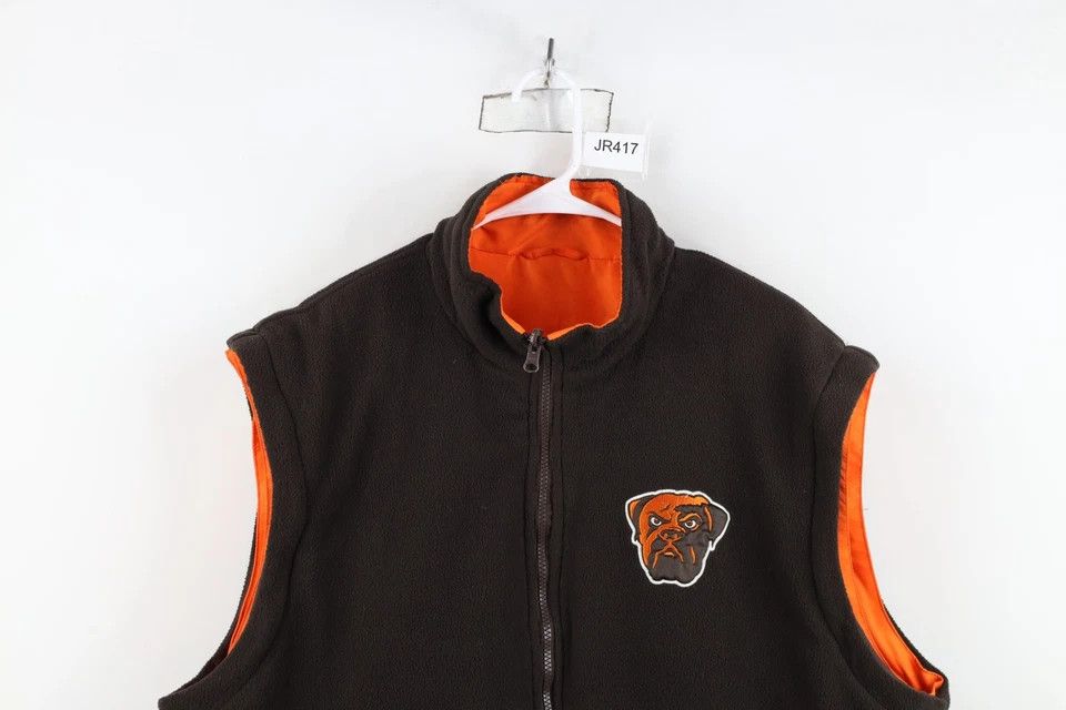 Vintage Vintage NFL Reversible Cleveland Browns Football Vest Jacket Size US XL / EU 56 / 4 - 13 Thumbnail