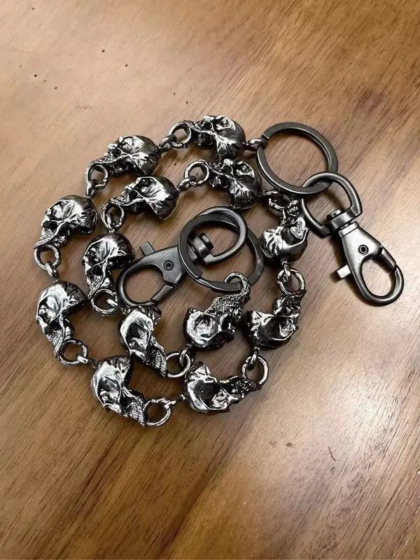 VIBE Retro Goth Skull Wallet Jeans Chain Size ONE SIZE - 8 Thumbnail