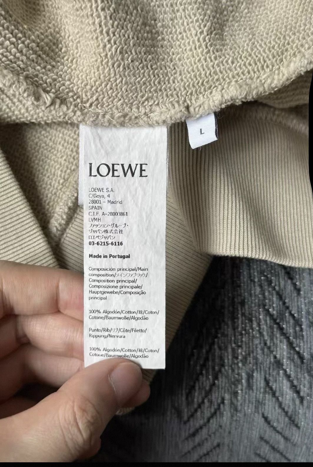 Loewe Loewe New Gray Sweatshirt with Logo Design Size US L / EU 52-54 / 3 - 4 Thumbnail