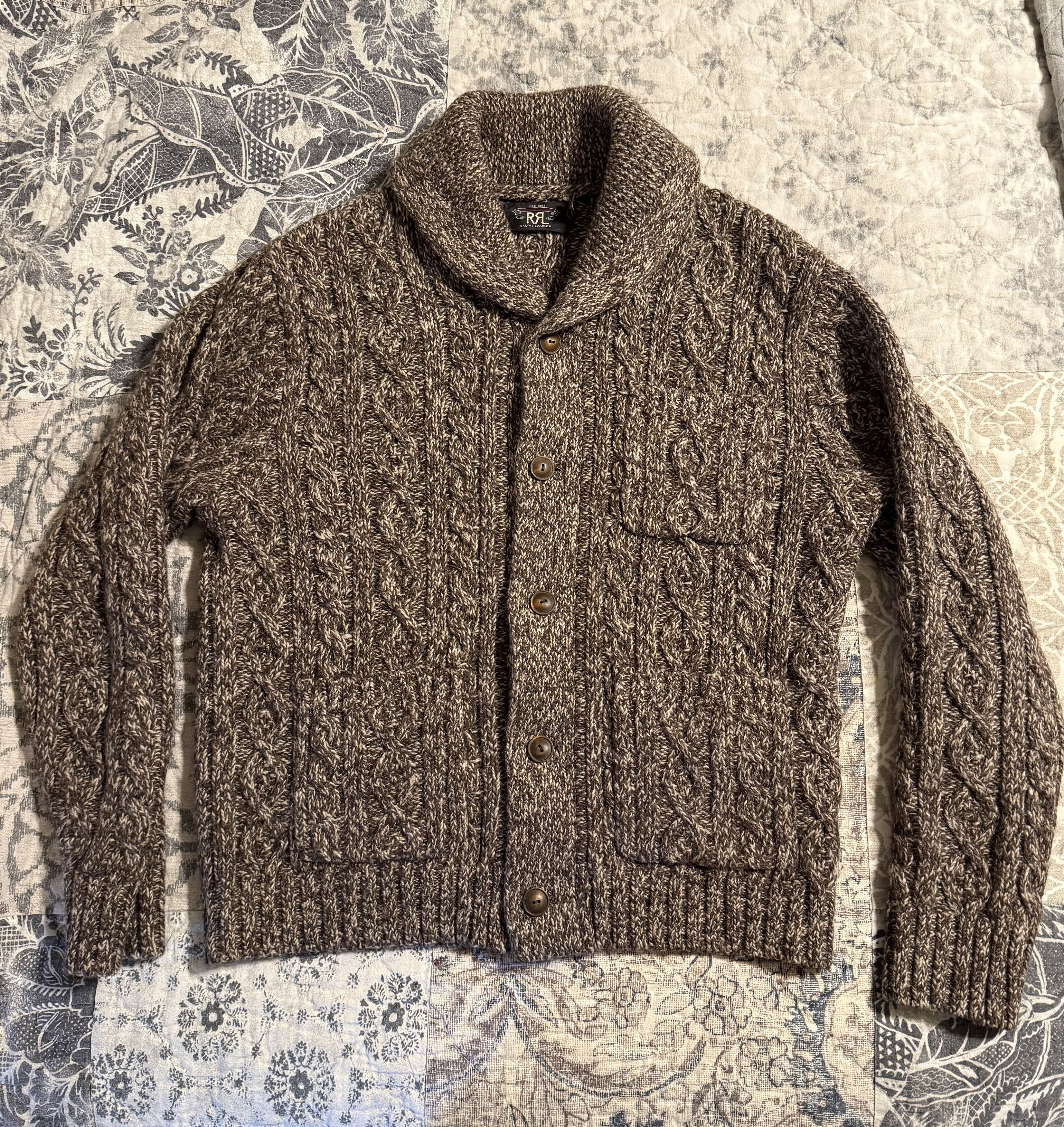 RRL Ralph Lauren RRL Marled Wool Cardigan Size US L / EU 52-54 / 3 - 1 Thumbnail
